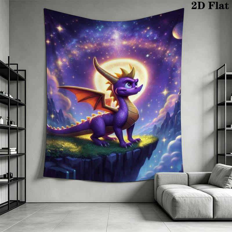 Spyro the Dragon Wall Tapestry Aesthetic Wall Hanging Printed Fabric Blanket Decorative Tapestries for Bedroom Living Room Home Decor