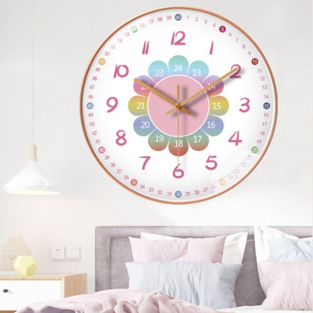 Современные настенные часы, бесшумные электронные цветные часы, не тикающие, учебные часы для классов студентов