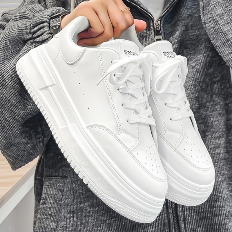 Autumn Men'S Shoes Breathable Little White Shoes Male Students Trend Platform Sports Shoes Casual Board Shoes