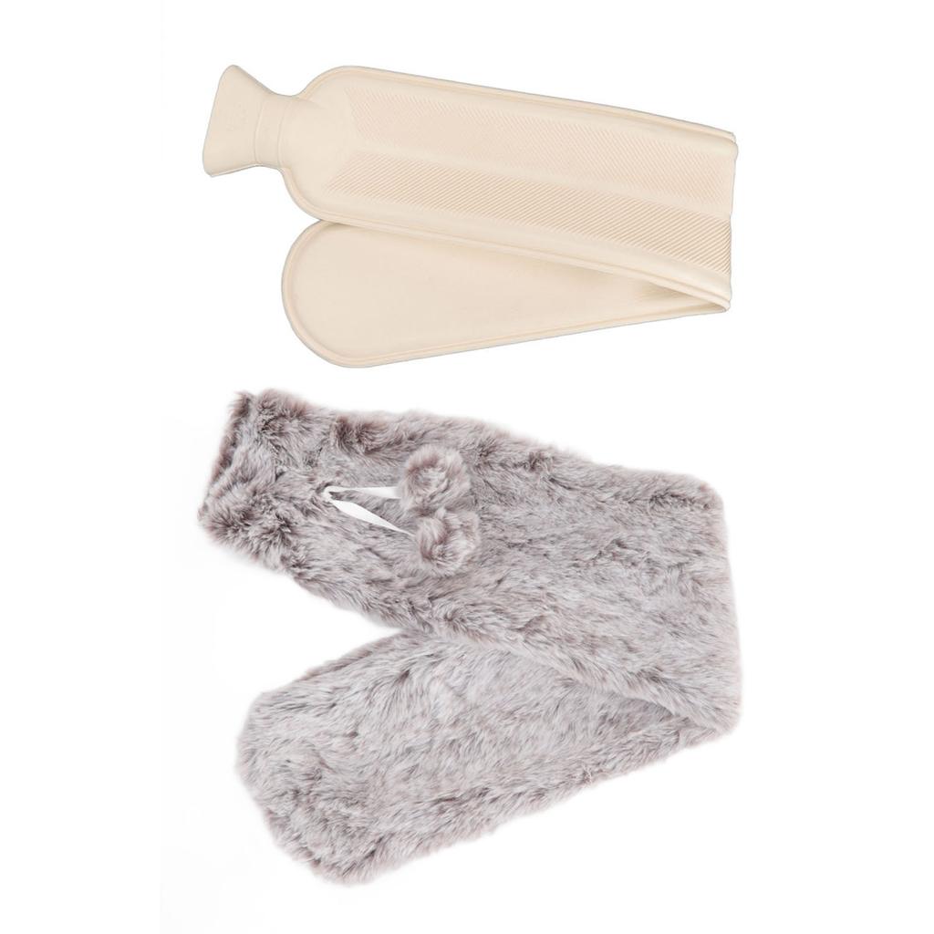 2000ML Hand Warm Water Bag Explosionproof Rubber Plush Hot Water Bottle for Winter