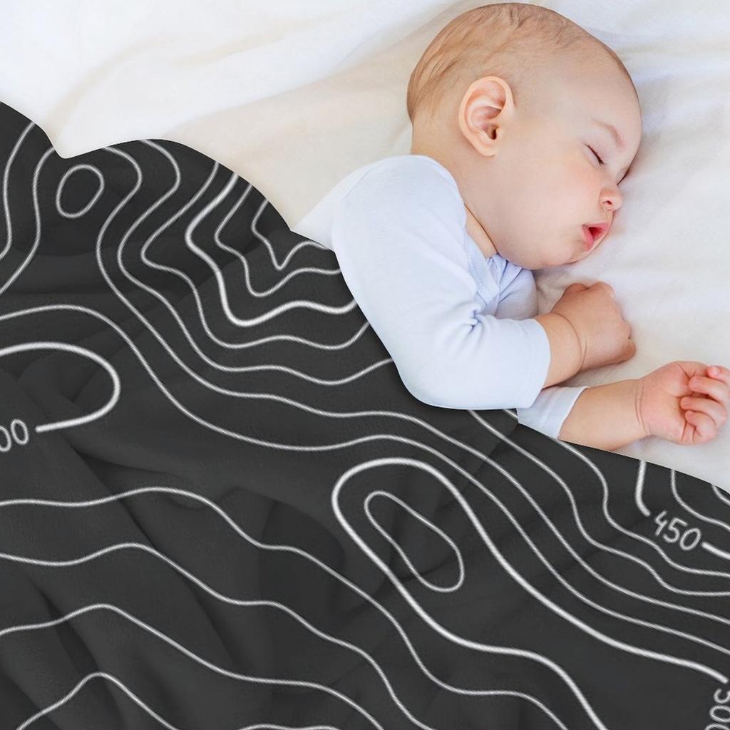 Topography Throw Blanket warm winter Fashion Sofas Stuffeds Warm Blankets