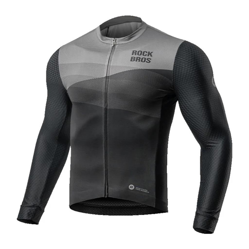 Long Sleeve Cycling Jersey Spring/Summer Size L - Black