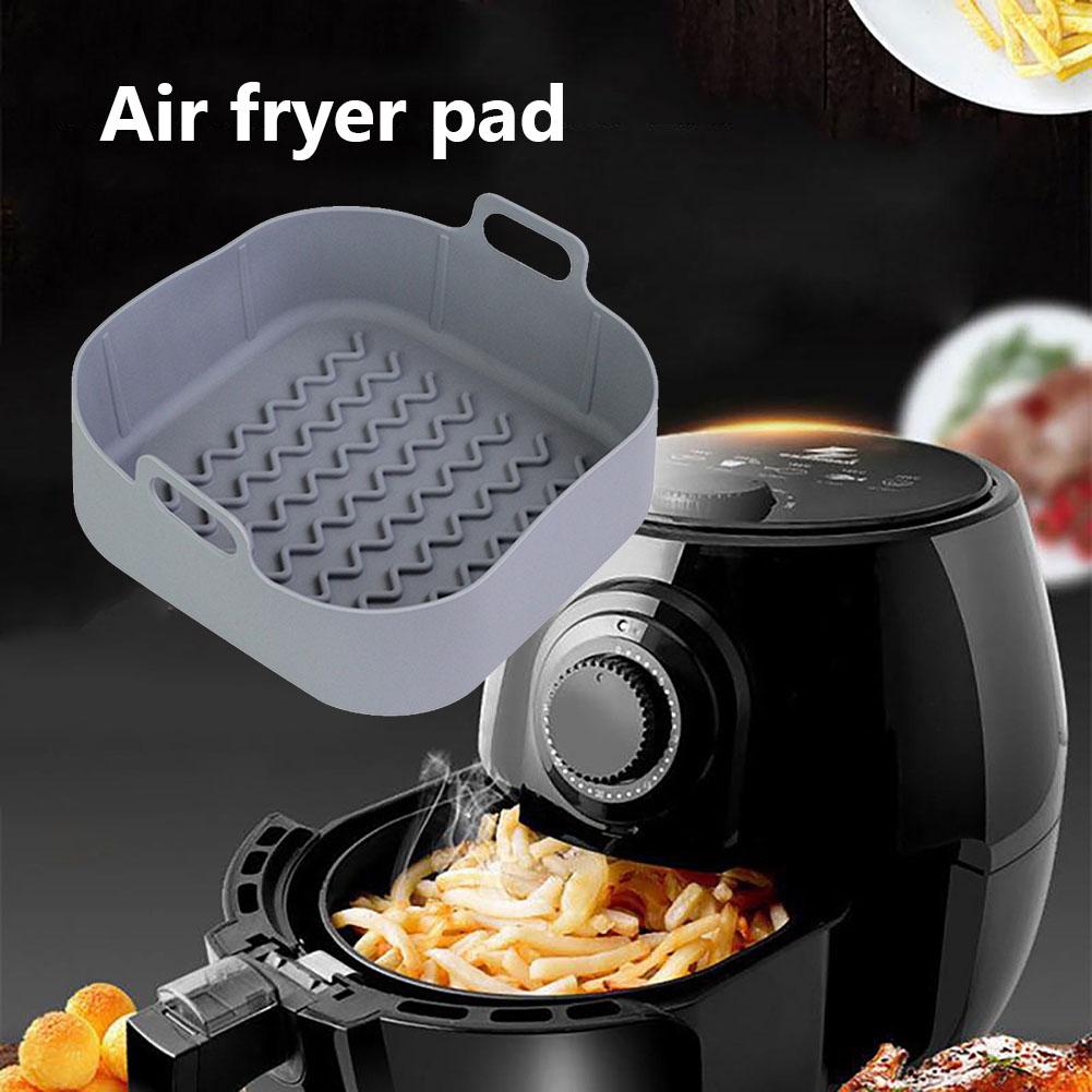 AirFryer Silicone Pot Oven Baking Tray Safe Reusable BBQ Barbecue Pad Plate Fried Pizza Basket Air Fryers Grill Pan Accessories