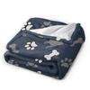 Soft Warm Blankets Girls Boys Picnic Dog Paw Print and Bone  Throw Blanket   Bedspread For Couch Bed Novelty Sofa Bed Cover