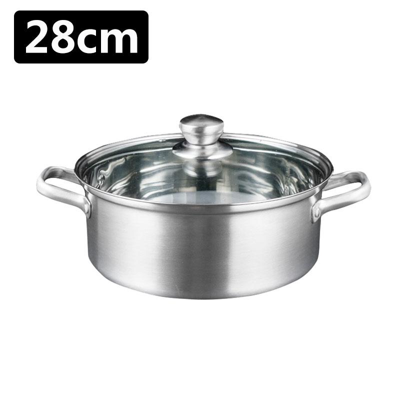 Chinese Hot Pot 304 Stainless Steel Induction Cooker Gas Stove Compatibl Kitchen Cookware Soup Cooking Pot Twin Divided