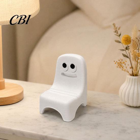 Нескользящая подставка для телефона, держатель 3D-печати, компактная подставка в форме стула-призрака, кухонный держатель, портативная, нескользящая, декоративная для дома, офиса, путешествий