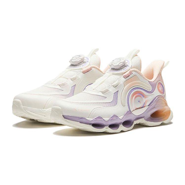 Anta Kids Energy Ring Comfortable Trendy Non-Slip Wear-Resistant Low-Top Running Shoes Kids Running Shoes White Pink Purple 322345512-1
