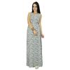 Womens Long Dress Sleeveless Printed Rayon Summer Beach Long Maxi