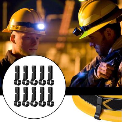 Крючки для налобного фонаря на каску Нескользящие Маленькие Зажимы для налобного фонаря на каску 10 шт. Легкие Зажимы для налобного фонаря Аксессуары для каски