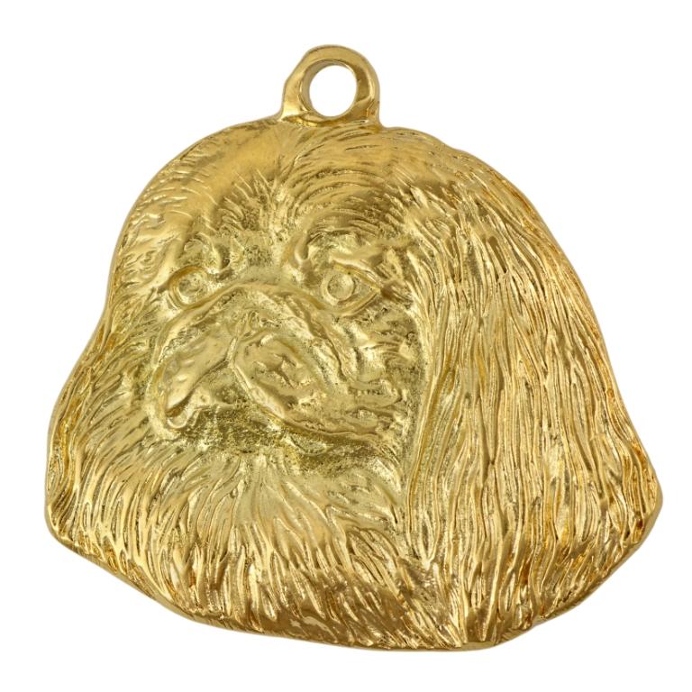 Pekingese, Pekinese, Peke - Gilded Key Ring with Dog In Gift Box, Handbag Decoration, Luxury Accessory by Art-Dog Brand