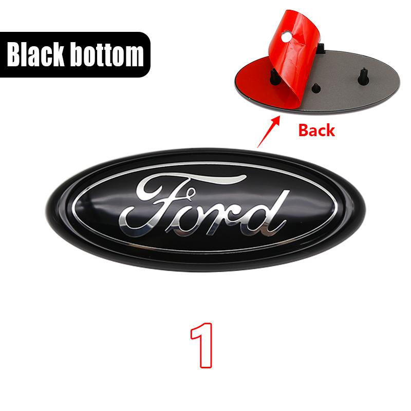 14.7x5.8cm 3D ABS Front Grille Trunk Badge Emblem Replacement For Ford Focus Ranger Mustang Mondeo Kuga Fiesta Tuning Accessory