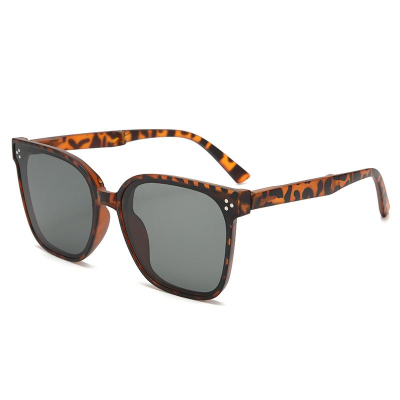 GM folding sunglasses women's fashion square sunglasses sunscreen glasses