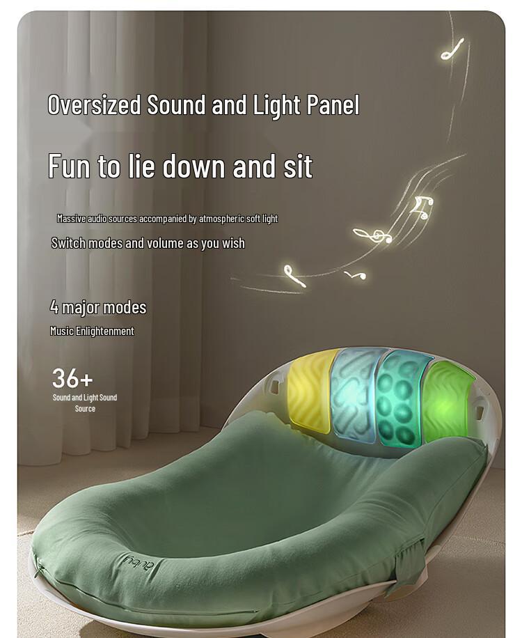 Детская кроватка Aobei с качающейся игрушкой, развивающим игровым центром, пианино с педалями и передвижной биомиметической люлькой