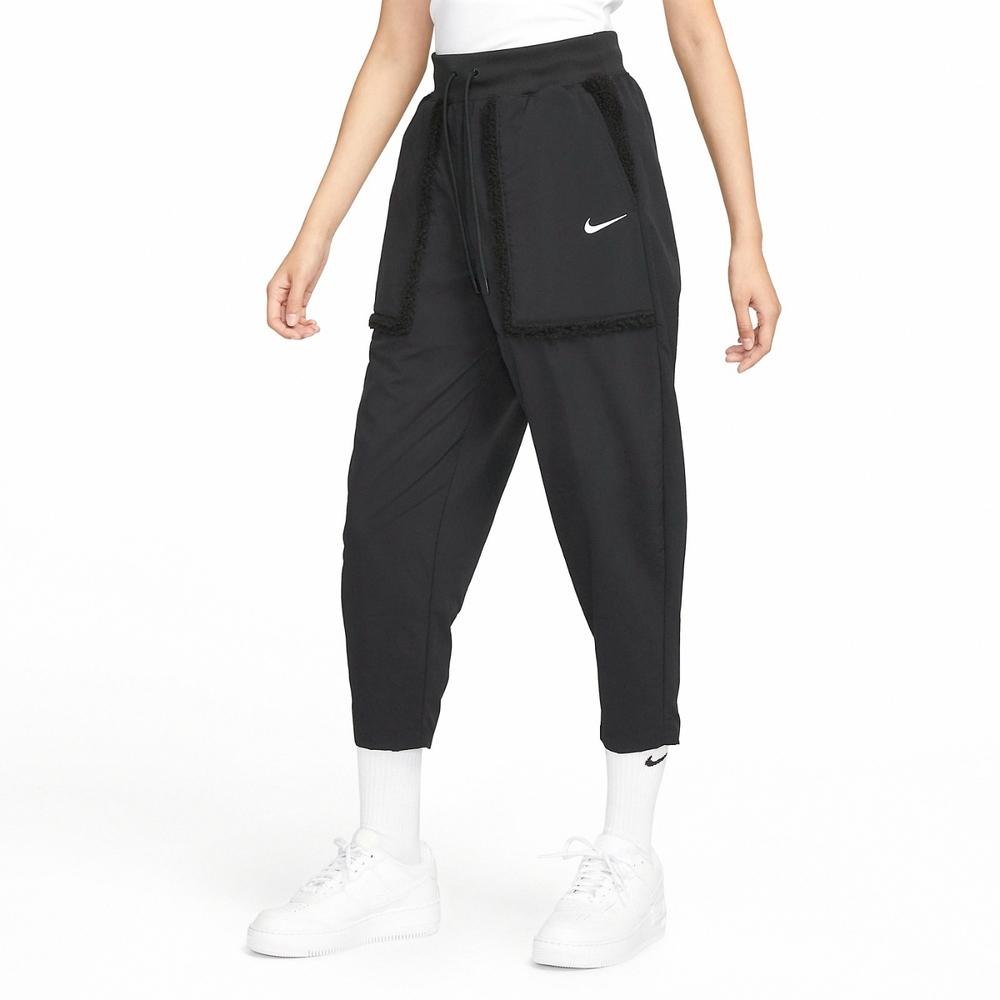 Nike Nsw Essential Удобные Простые Мягкие Дышащие Повседневные Брюки Женские Плавки Черные DQ6810-010