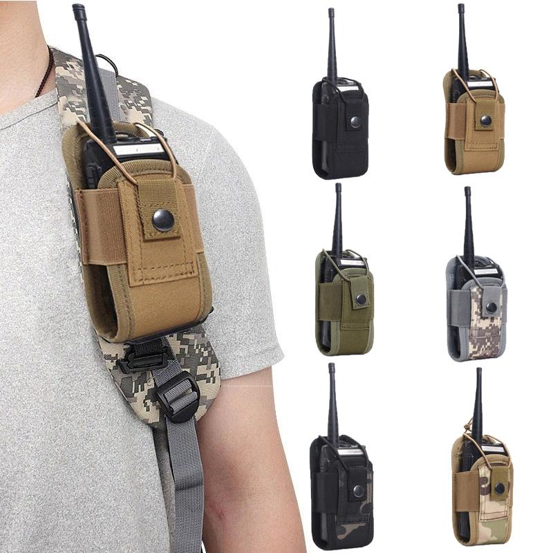 Tactical Walkie Talkie Carry Bag Universal Radio Pouch Holder Pocket for Duty Belt Portable Outdoor Camping Sports Waist DJJPJ01