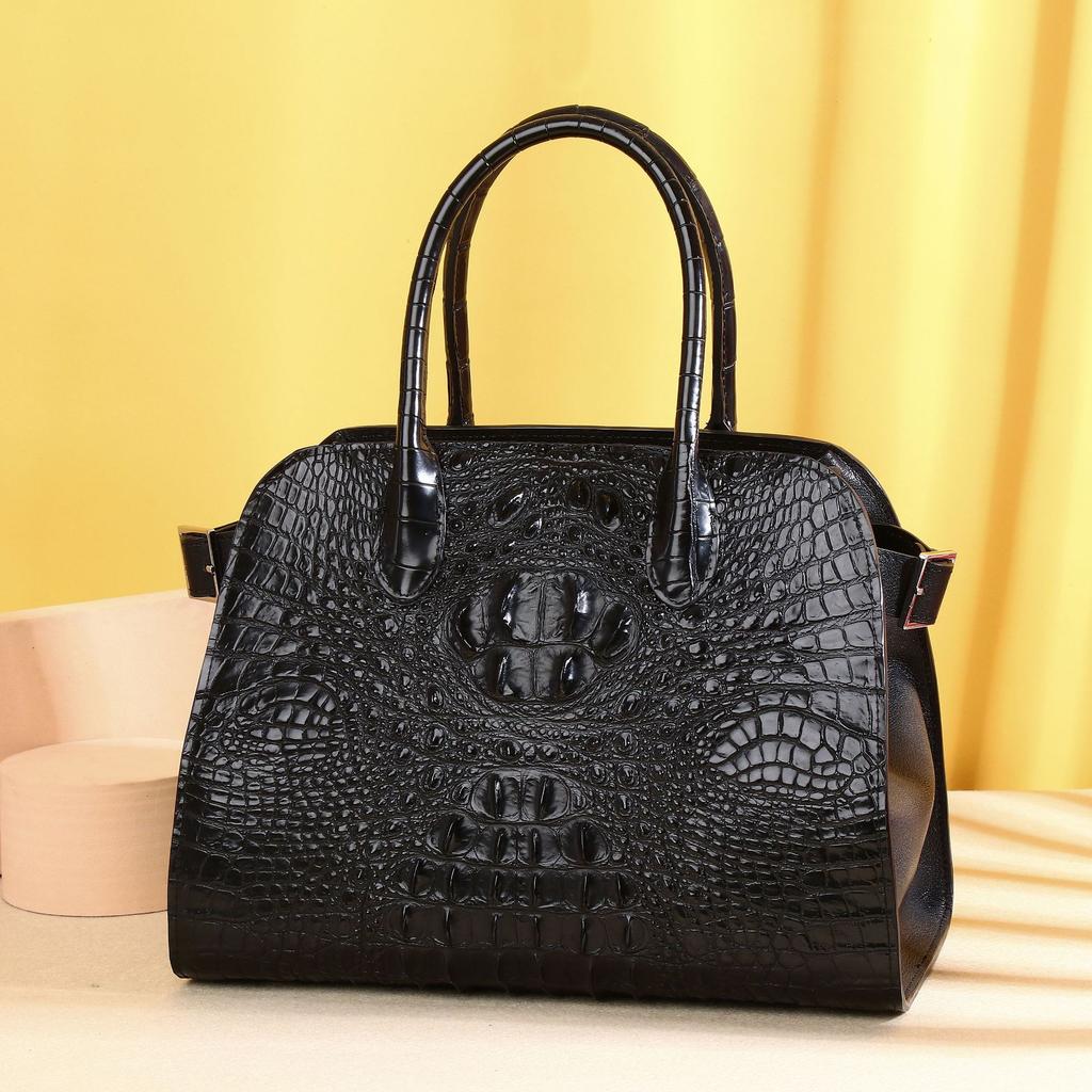 Crocodile-patterned Women's Leather Bags, Fashionable and Trendy Ladies' Handbags, Single-shoulder Crossbody Bags, Garden Bags