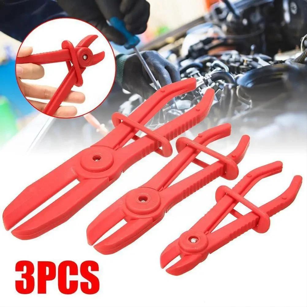 3pcs Nylon Hose Clamp Tool Set Brake Fuel Water Line Clamp Plier Hands Free Tool Car Repair Tools Hose Pliers