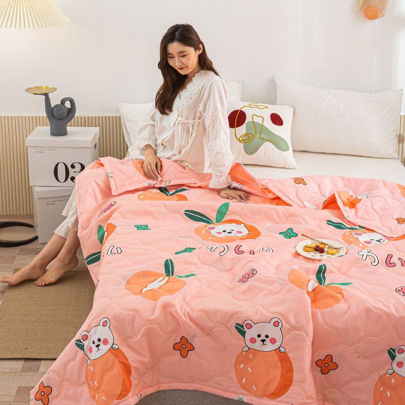 Летнее тонкое стеганое одеяло с мультяшным принтом, детское покрывало, кондиционер, одеяло, одноместное, двуспальное, размер Queen King Size
