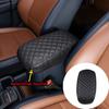 Black PU Leather Armrest Pad Cover Center Console Box For Ford Maverick -23