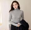 Women's Slim Fit Lightweight Tencel Wool Half-Turtleneck Top for Autumn/Winter 2024