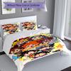 3PC Custom Name "Cartoon Characters Adventure" Bedding Set Printed Bedding Set Duvet Cover Closure Includes 1 Duvet Cover & 2 Pillowcases for All Seas