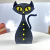 Черная шкатулка для украшений в форме кошки, 3D-печать, органайзер для кошачьих украшений с 6 выдвижными ящиками для ожерелий, браслетов, серег, колец