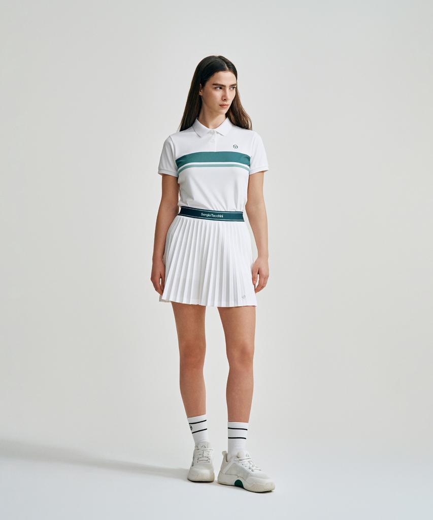 SERGIO TACCHINI W Летающая юбка-плиссе с мелкой складкой (белый)