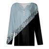 Women's T Shirt Tee Button Floral Print Long Sleeve Daily Weekend Fashion Basic V-Neck Regular Top