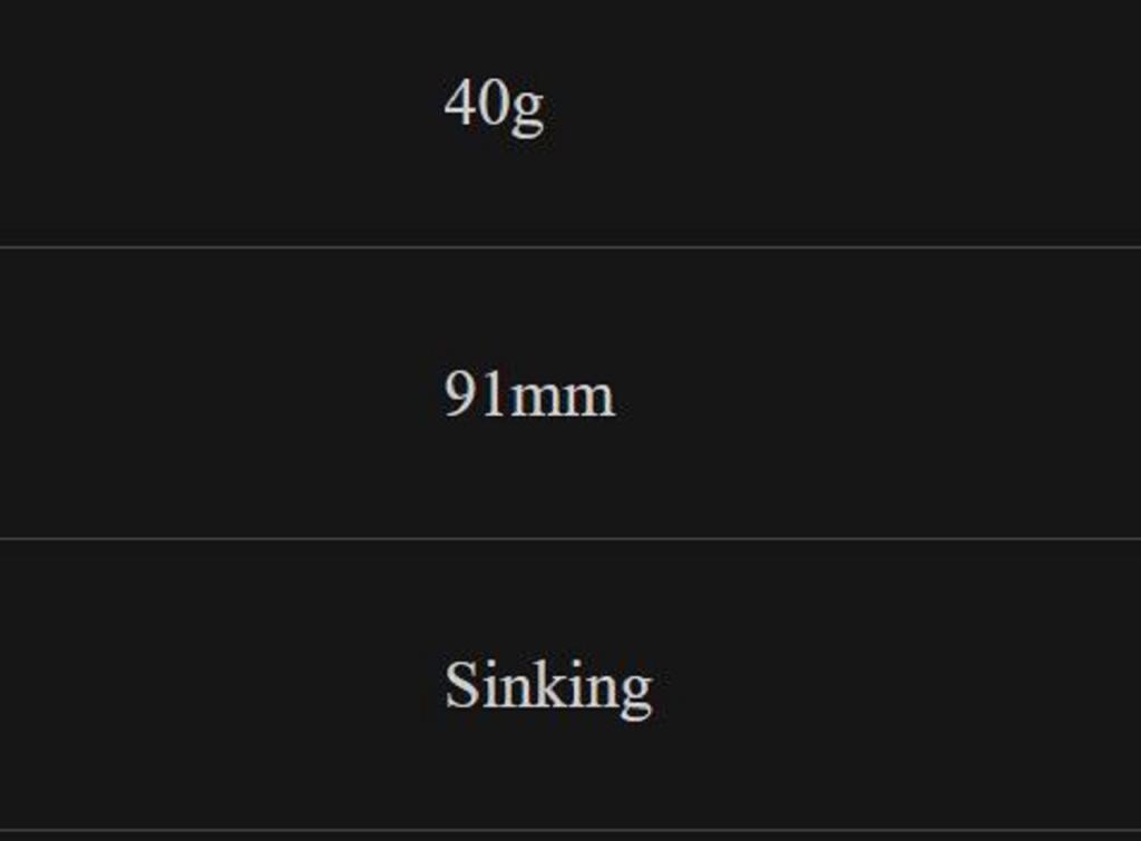 Little Jack More Keen 01 91 Mm 40 Grams Sinking Lure 08 (4517)