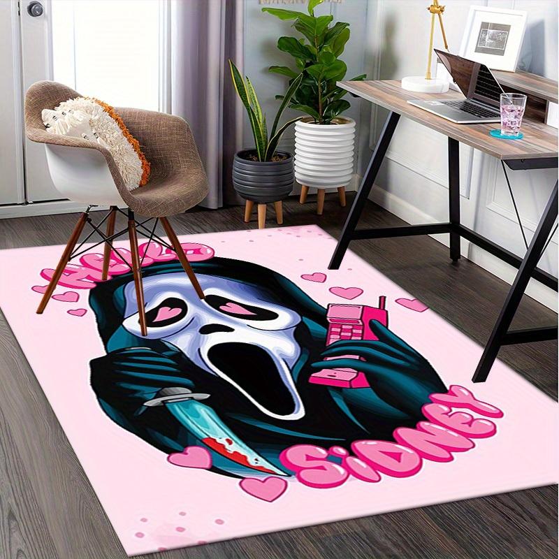 Ghost Face Office Carpet Soft Polyester Entrance Carpet Washable Non slip Machine Washable Indoor Ca
