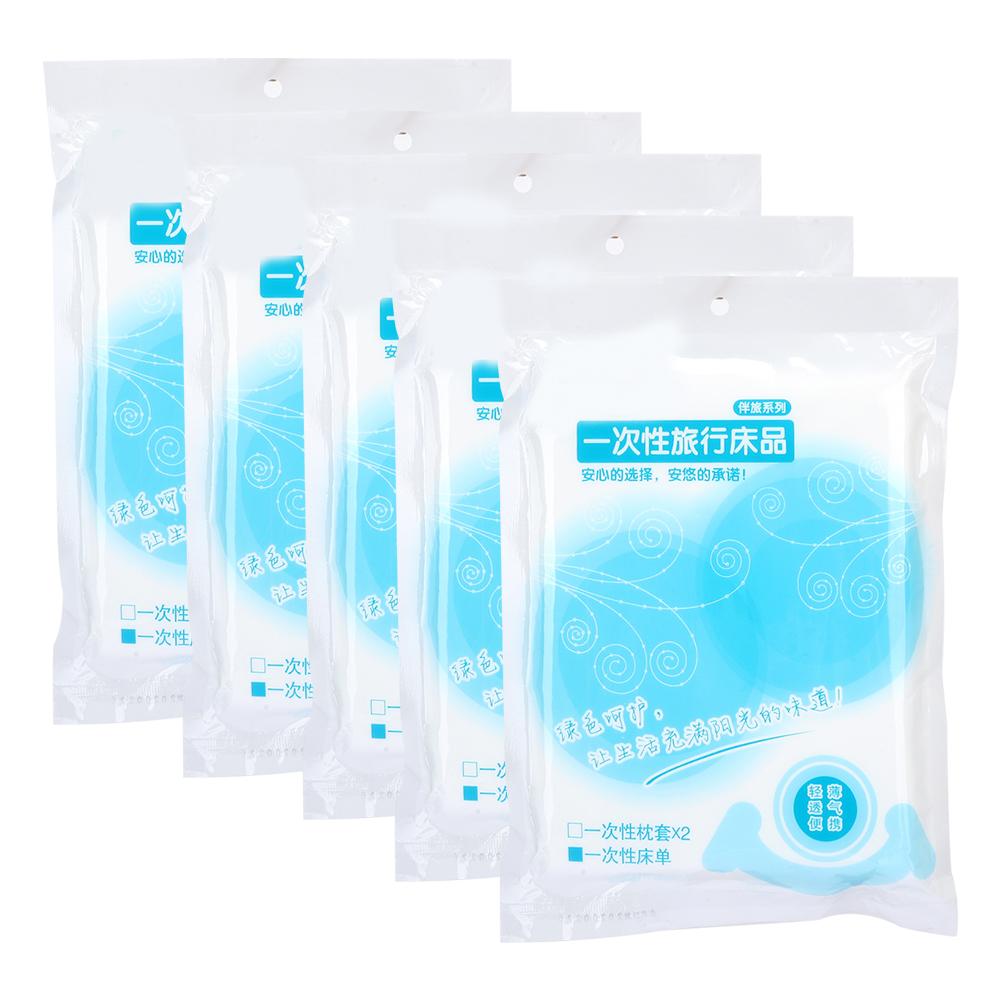 5 шт. 120 x 200 см Одноразовые простыни Покрытие для кровати Портативное Наружное Отель Постельные принадлежности