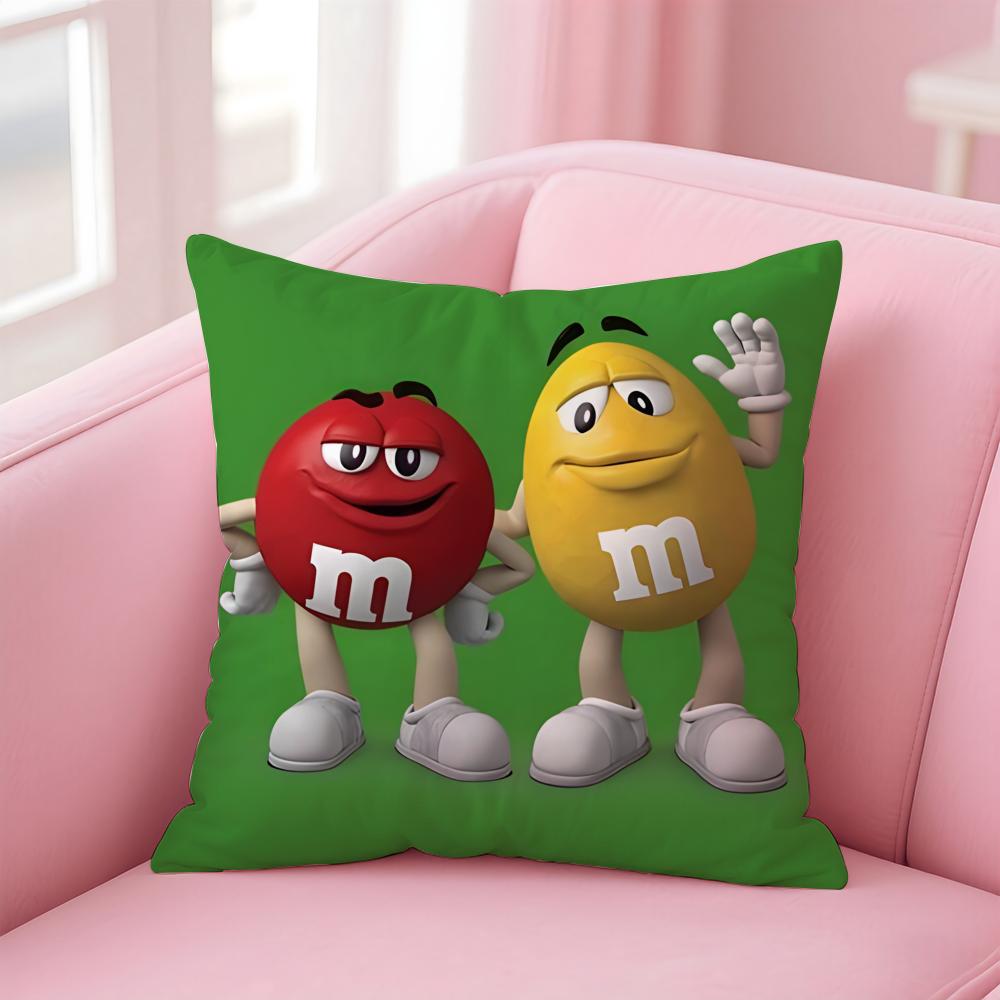 Мультяшная наволочка M-M&M's для дома и автомобиля, многоцелевая наволочка для подушки - Двусторонняя, мягкая и прочная для ежедневного использования
