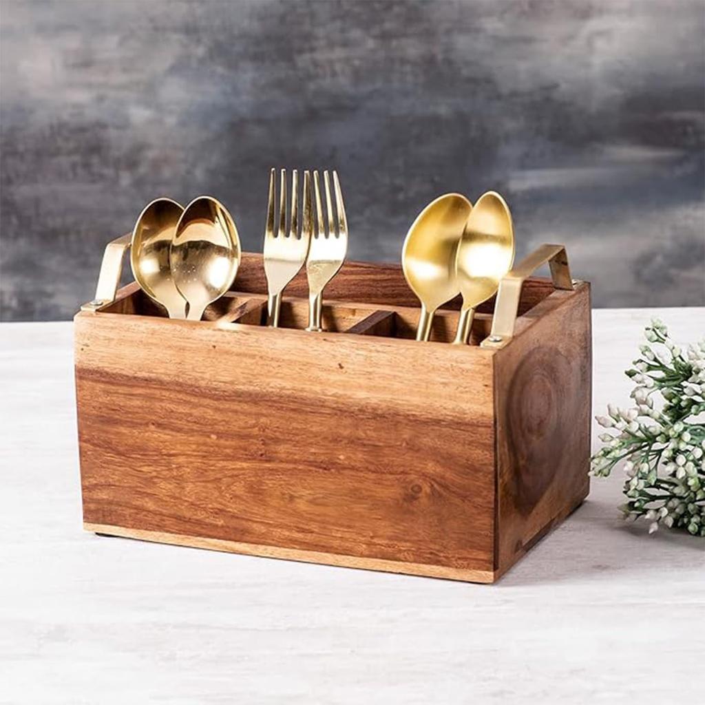 Деревянная подставка для столовых приборов, Wooden Spoon Stand (10 inch),  Nestroots
