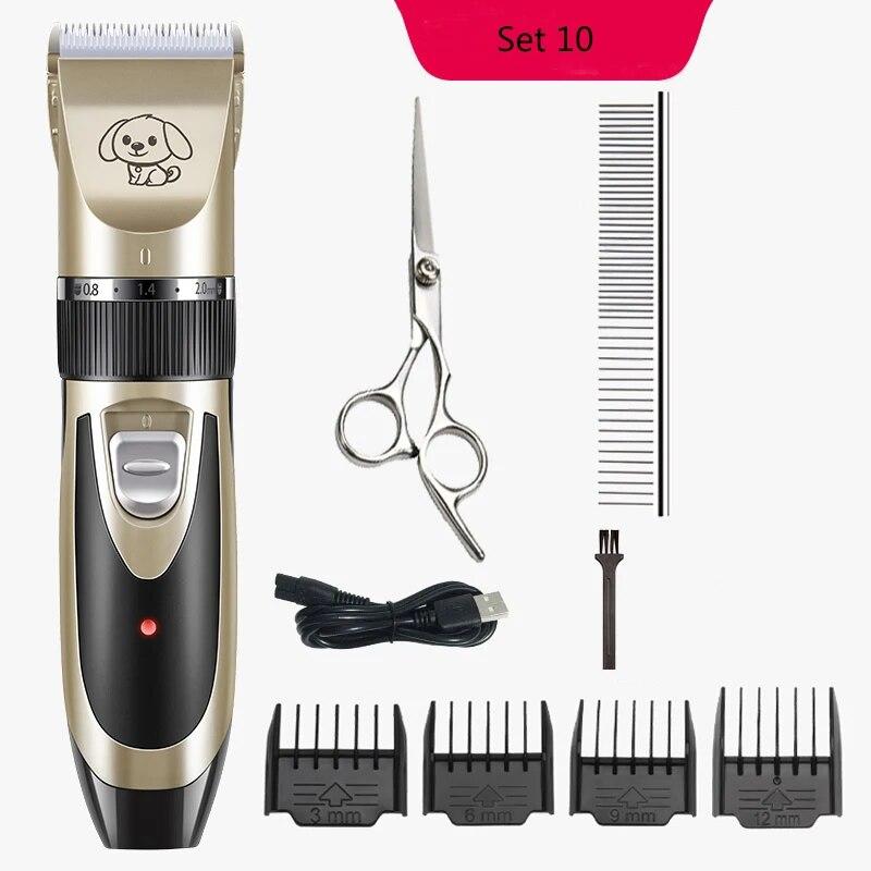 Перезаряжаемые машинки для стрижки домашних животных, набор для стрижки домашних животных, USB, профессиональные машинки для стрижки домашних животных с низким уровнем шума, наборы для стрижки домашних животных