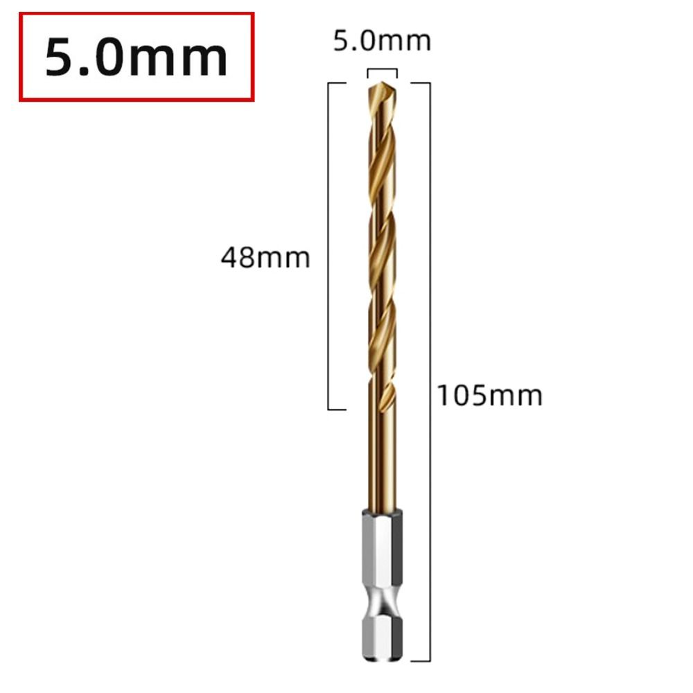 Quality 1.5mm-10.0mm Steel Titanium Coated Hexagonal Handle High Speed Drill Bit Set Twist Drill