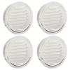 Ventilation Grille Set 4 pcs Silver 200 mm Stainless Steel