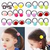 10 Pcs Children Hair Rope Plush Ball High Elasticity Anti-slip Reusable Ponytail Holder Kids Hair Bands Mini Hair Ties Girl Rubber Bands