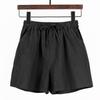 Casual Shorts High Waisted Cotton Hemp Straight Leg Wide Leg Pants