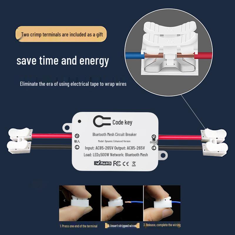 Smart Bluetooth Circuit Breaker with Voice Control and Timer, Compatible with Mijia App