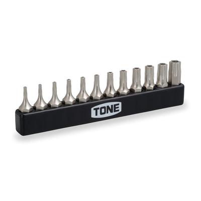 Набор бит TONE Torx BTTH12S Вставка бит 12 предметов T-типа (защищенный от несанкционированного доступа тип) СОДЕРЖАНИЕ