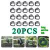 20pcs Net Hooks Alloy Plastic Garden Clips for Netting Mesh Shade Net Clips Greenhouse Accessories Easy Install Durable Hook