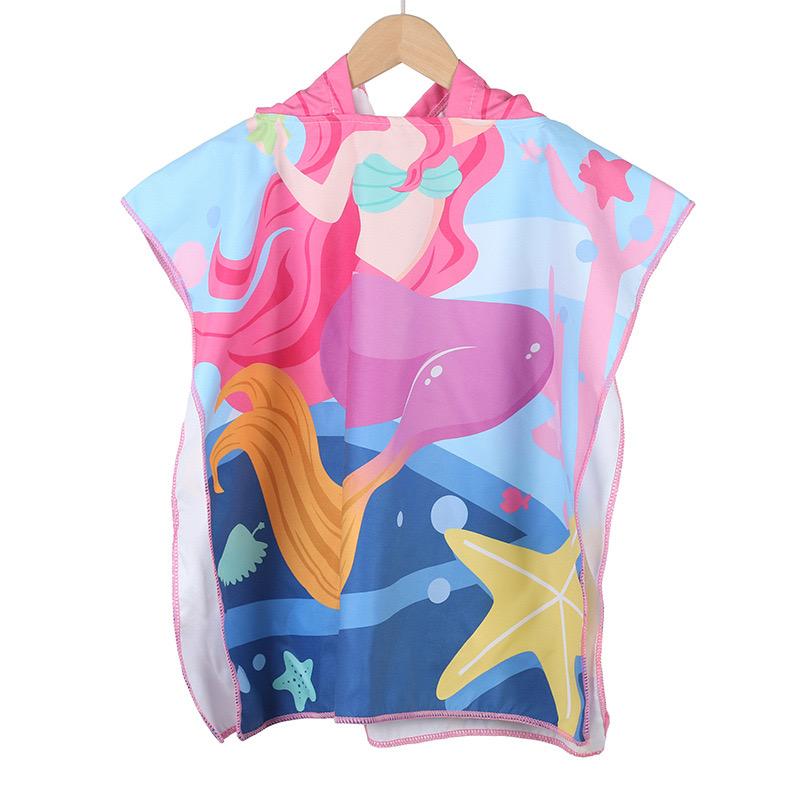Animal Kids Quick Drying Coral Fleece Hooded Baby Bath Towel Set for Newborns Cartoon