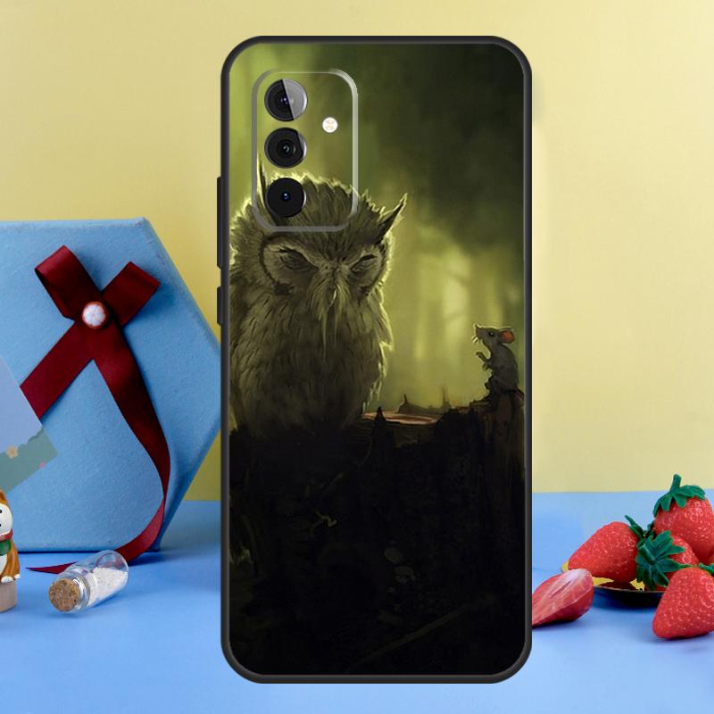 Чехол-сова для животных для Samsung Galaxy A26 A16 A36 A56 A15 A35 A55 A14 A34 A54 A12 A32 A52 A13 A33 A53 A17