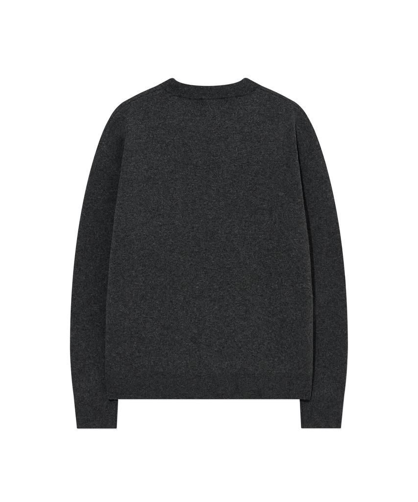 COVERNAT Center Arch Logo Knit Charcoal