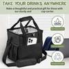 Water Resistant Nylon Beverages Bag Adjustable Compartments Foldable Portable Multiple Carry