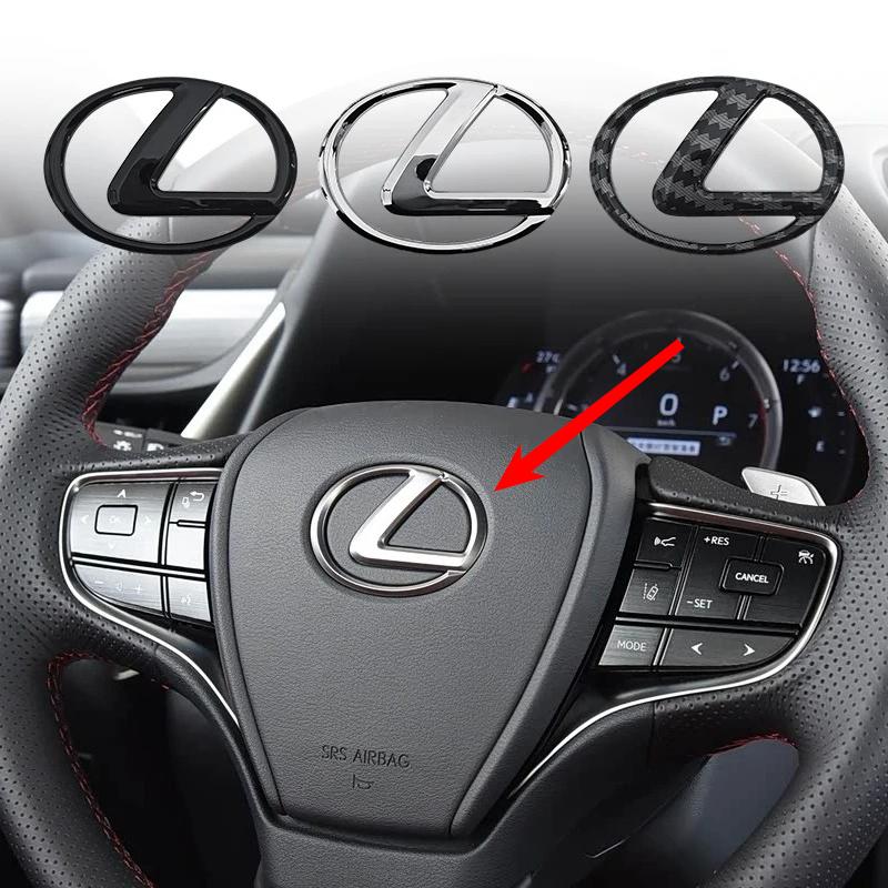 65mm Steering Wheel Center Emblem Sticker For Lexus NX IS250 RX GS UX RX300 RX350 CT200H GX460 ES LX Fsport GX ABS Logo Decal AEQ1