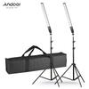Комплект освещения для студийной фотографии Andoer, включающий 2 * портативные светодиодные трубки 3000K-5700K с регулируемой яркостью