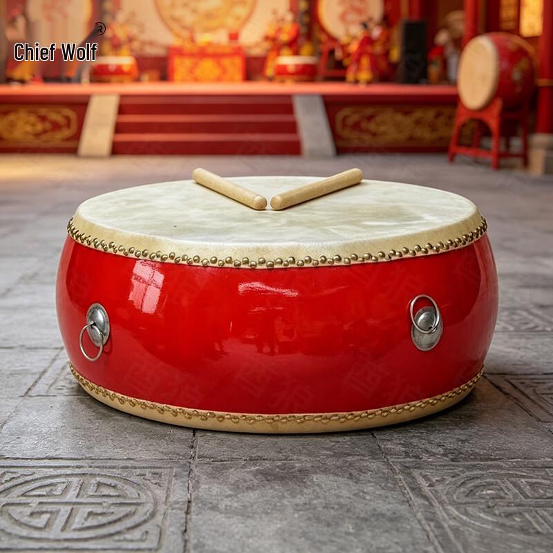 Традиционный китайский красный барабан для выступлений Qiulang