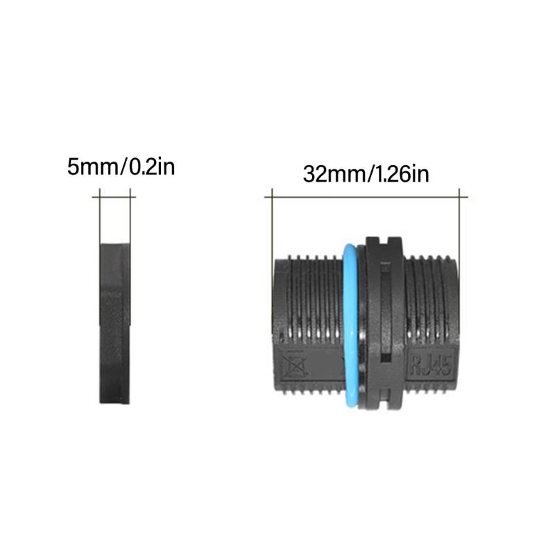 IP68 Waterproof RJ45 Cable Connectors for Outdoor Use Supports Cat6A Ethernet Devices and Fast Speed Networking
