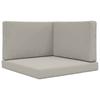 Outdoor Sofa Cushions 3 pcs Grey Polyester